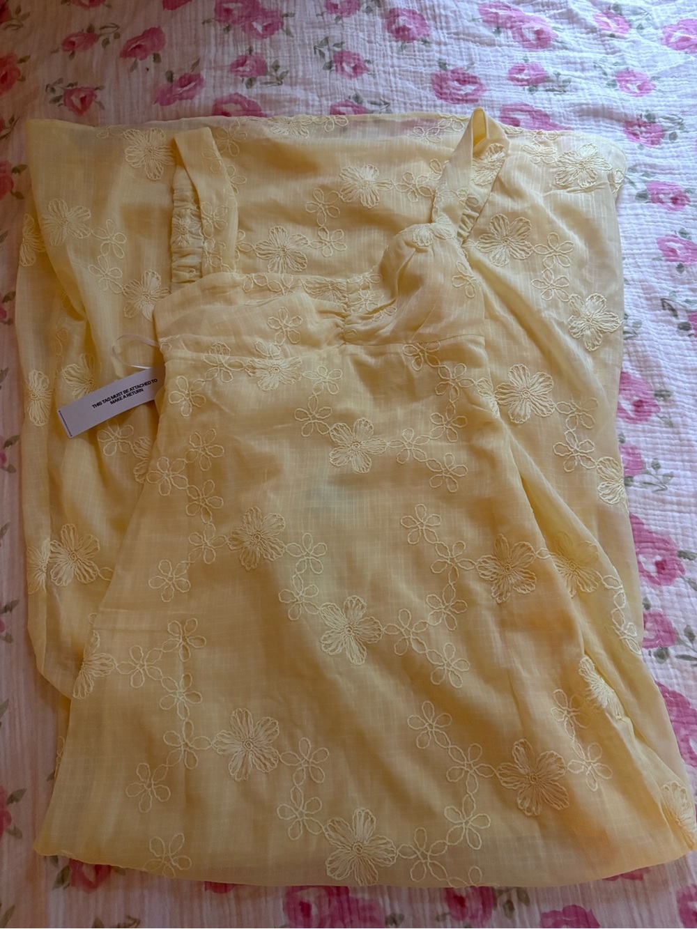 Princess Polly Pale Yellow Floral Embroidered Maxi Dress